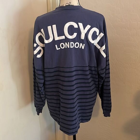 Spirit Jersey Soul Cycle London Blue Stripes Cross Bones Shirt - Picture 3 of 10
